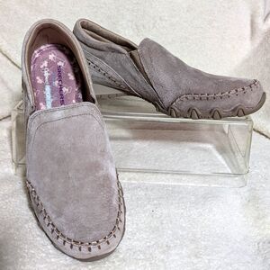 Women's Leather (suede) Flat Sketchers Slip-on Dusty‎ Rose |Fall | Size 8.5
